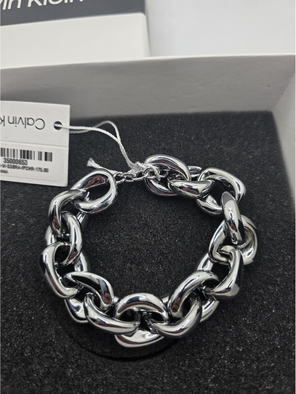 Calvin Klein Womens Silver Plated Bracelet